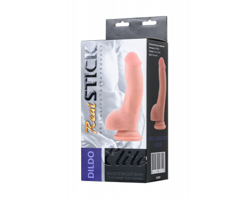 Реалистичный фаллоимитатор на присоске TOYFA RealStick Elite, TPR, телесный, 19 см