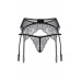 Пояс для чулок и стринги кружевные SoftLine Collection, черный, M/L