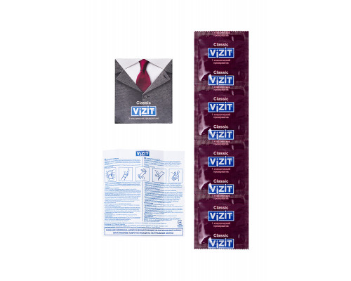 Презервативы VIZIT Classic Классические 3 шт, латекс, 18 см