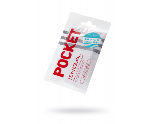 Нереалистичный мастурбатор TENGA Pocket  Wave Line, белый, 7,5 см