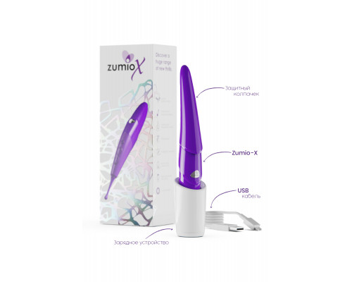 Стимулятор клитора с ротацией Zumio X,фиолетовый,ABS пластик, 18 см