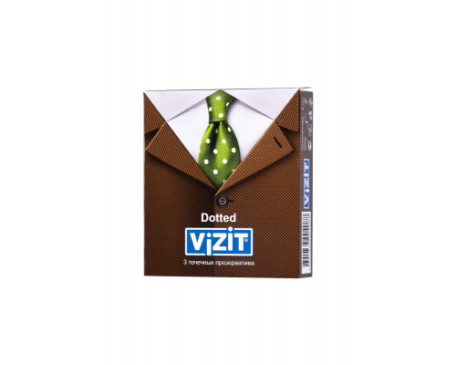 Презервативы VIZIT Dotted Точечные3 шт, латекс, 18 см