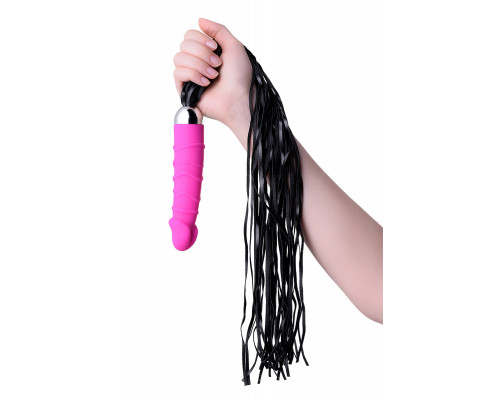 Нереалистичный вибратор Black & Red by TOYFA, силикон, розовый, 16 см, Ø 3,5 см