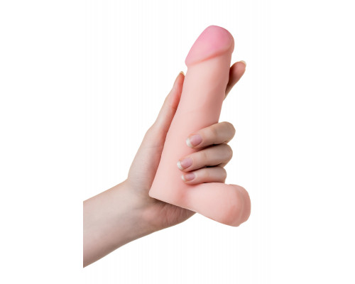 Страпон на креплении LoveToy с поясом Harness, реалистичный, neoskin, телесный, 16 см