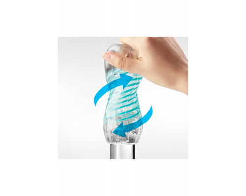 Нереалистичный мастурбатор TENGA SPINNER  Hexa, TPE, прозрачный, 13 см