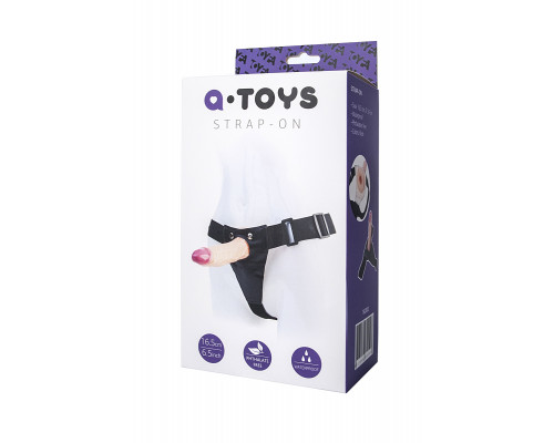 Страпон-насадка на креплении ToyFa A-toys, PVC,Телесный, 18 см