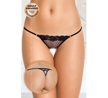Стринги с крупной сеточкой открытые SoftLine Collection, черный, S/L
