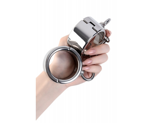 Наручники широкие, TOYFA Metal, серебристые