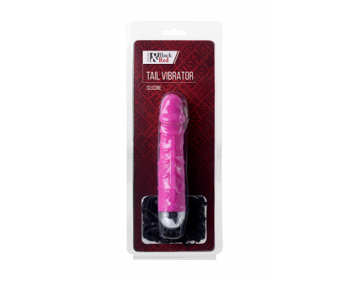 Нереалистичный вибратор Black & Red by TOYFA, силикон, розовый, 16 см, Ø 3,5 см