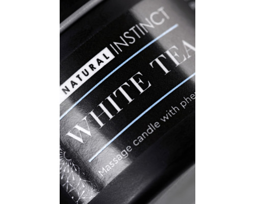 Массажная свеча ароматическая с феромонами  Natural Instinct , WHITE TEA  70 ml