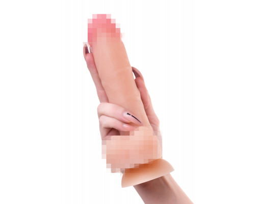Фаллоимитатор RealStick Silicone Hugh J, телесный, 20,5 см