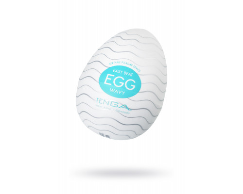 Нереалистичный мастурбатор TENGA №1 Wavy, TPE, белый, 6,1 см