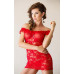 Комбинация и стринги SoftLine Collection Veronica, красный, S/M