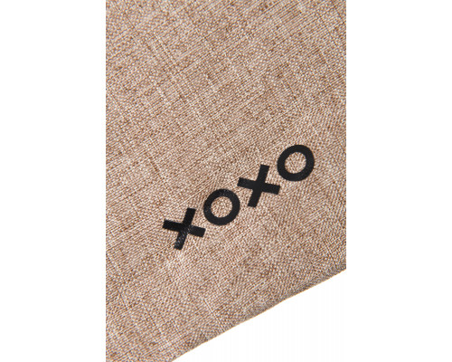 Мешочек XOXO, текстиль, коричневый, 24,5*14 см