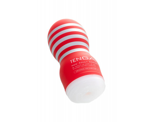 Нереалистичный мастурбатор TENGA  Original Vacuum Cup, TPE, белый, 18 см