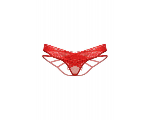 Стринги с двойным доступом SoftLine Collection, красный, S/M