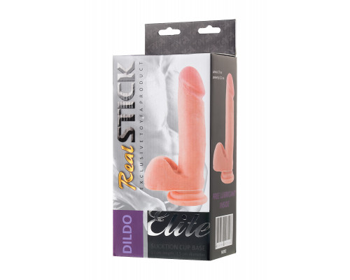 Реалистичный фаллоимитатор TOYFA RealStick Elite DILDO, TPR, телесный, 20 см