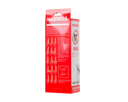 Страпон на креплении LoveToy с поясом Harness, реалистичный, neoskin, 17,5 см
