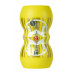 Мастурбатор нереалистичный MensMax Smart Doubble, TPE, желтый, 14,5 см