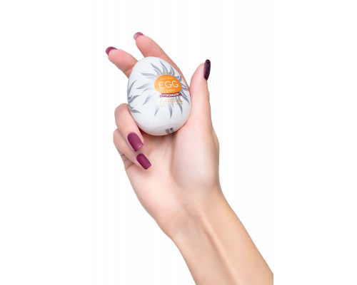 Нереалистичный мастурбатор TENGA №11 Shiny, TPE, белый, 6,1 см