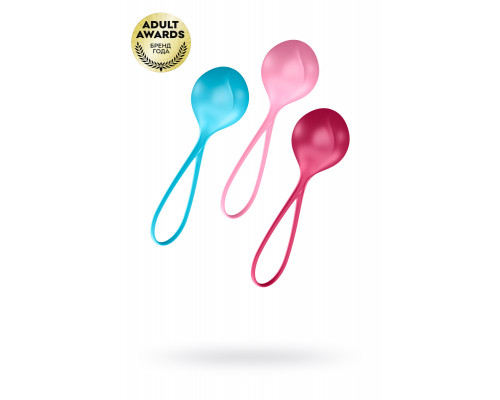 Набор вагинальных шариков Satisfyer  Balls C03 single, силикон, ассорти, Ø 3,5 см.