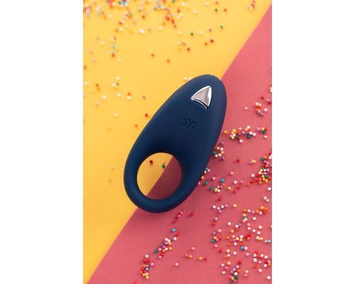 Эрекционное кольцо на пенис Satisfyer Powerful, силикон, синий, 9 см.