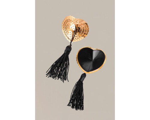 Пэстис Waname Hearts with tassels в форме сердец с кисточками, золотой