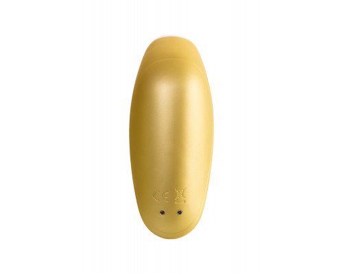 Вакуум-волновой бесконтактный стимулятор клитора Satisfyer Love Breeze, силикон, золотой, 9,5 см.