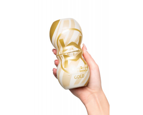 Мастурбатор нереалистичный MensMax Smart Gear GOLD, TPE, белый, 15 см