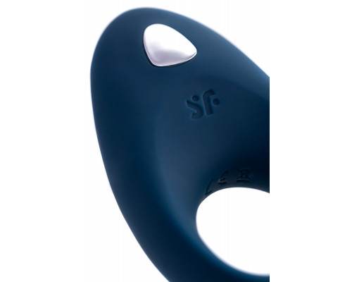 Эрекционное кольцо на пенис Satisfyer Mighty, силикон, синий, 9 см.