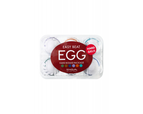 Набор нереалистичных мастурбаторо TENGA  EGG - II, TPE, белый, 6,1 см, 6 шт