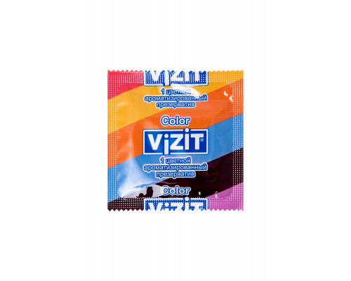 Презервативы VIZIT Color Цветные ароматизированные 3 шт, латекс, 18 см