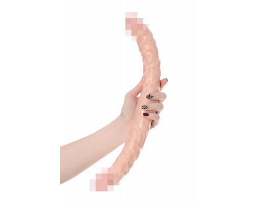 Двусторонний фаллоимитатор TOYFA RealStick Nude реалистичный, PVC, телесный, 42,5 см