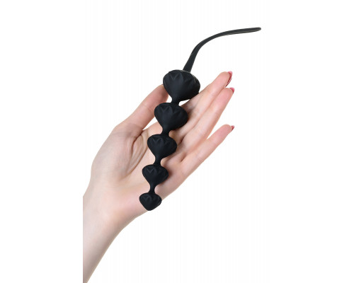 Набор анальных цепочек Satisfyer Beads, силикон, черный, 27 см.