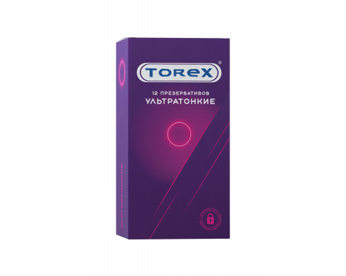 Презервативы Torex, ультратонкие, латекс, 19 см, 5,5 см, 12 шт.