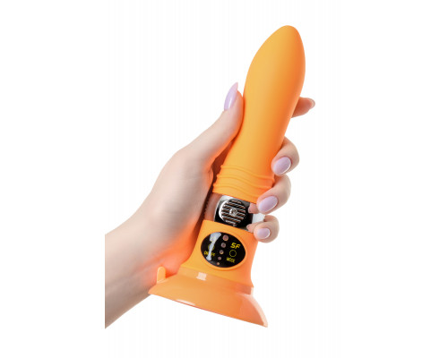 Нереалистичный вибратор Sexus Funny Five, ABS пластик, Оранжевый, 18,5 см
