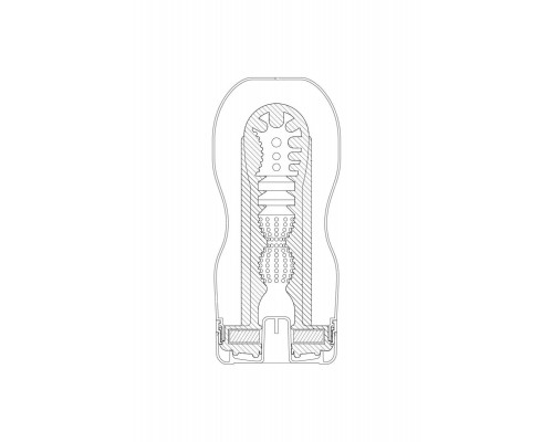 Нереалистичный мастурбатор TENGA  Deep Throat US, TPE, белый, 18,1 см