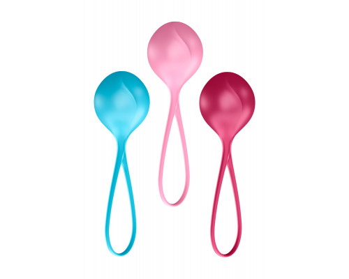 Набор вагинальных шариков Satisfyer  Balls C03 single, силикон, ассорти, Ø 3,5 см.