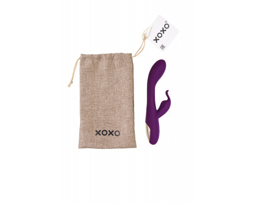 Мешочек XOXO, текстиль, коричневый, 24,5*14 см