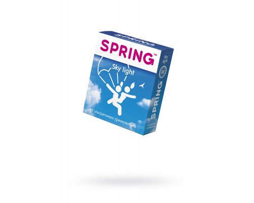 Презервативы Spring Sky Light, ультратонкие, латекс, 17,5 см, 3 шт