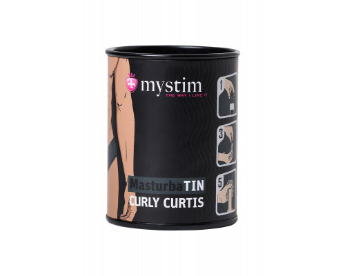 Мастурбатор MasturbaTIN Curly Curtis, TPE, белый, 4.5 см