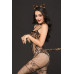 Костюм кошки Candy Girl Kandi (костюм-сетка,топ,трусы с хвостом,чокер,головной убор), черный, XL