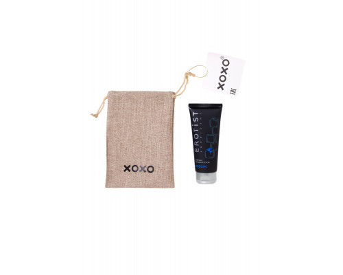 Мешочек XOXO, текстиль, коричневый, 18*12,5 см