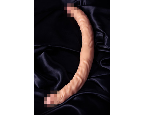 Двусторонний фаллоимитатор TOYFA RealStick Nude реалистичный, PVC, телесный, 42,5 см