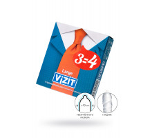 Презервативы VIZIT Large Увеличенного размера 3 шт, латекс, 18,5 см