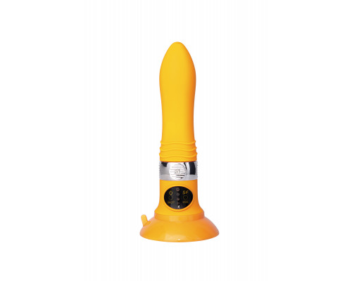Нереалистичный вибратор Sexus Funny Five, ABS пластик, Оранжевый, 18,5 см