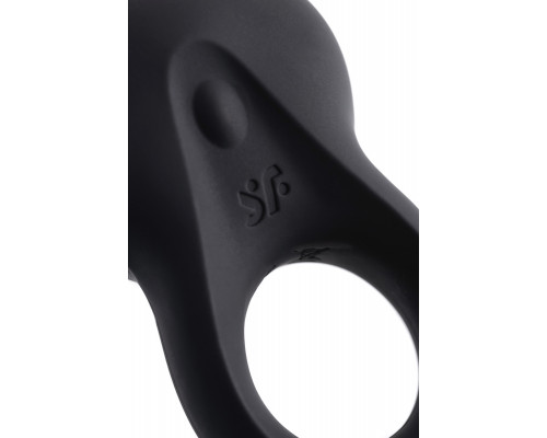Эрекционное кольцо на пенис Satisfyer Signet, силикон, черный, 8 см.