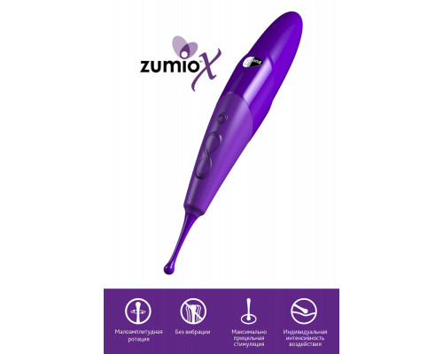 Стимулятор клитора с ротацией Zumio X,фиолетовый,ABS пластик, 18 см