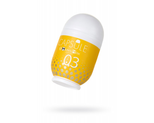 Мастурбатор нереалистичный MensMax CAPSULE 03 Kanoko, TPE, желтый, 8 см