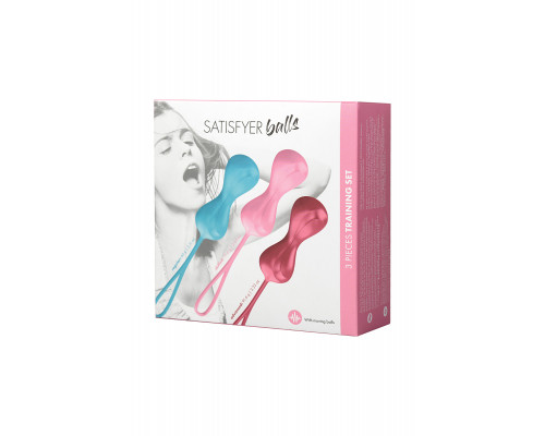 Набор вагинальных шариков Satisfyer Balls C02 Double, силикон, ассорти, Ø 3,2 см.